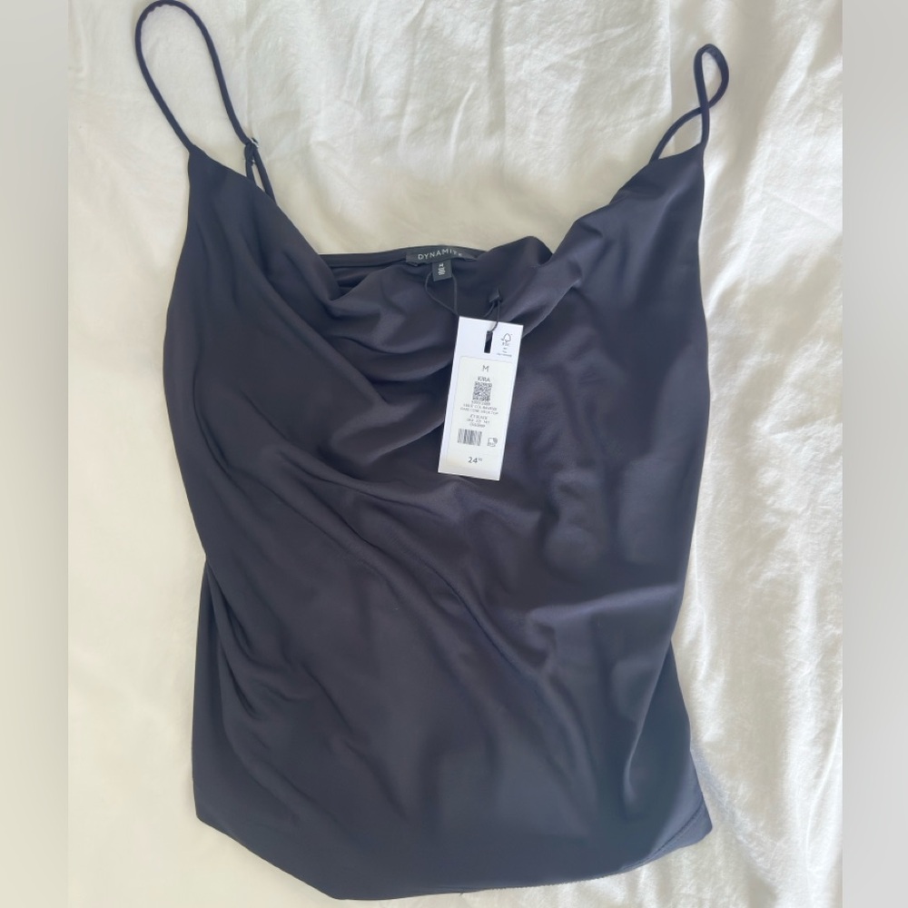NWT Dynamite Black Cowl Neck Tank